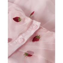 NAME IT Tyl Kjole Julianna Cradle Pink Strawberries